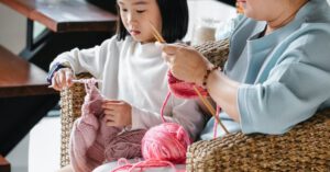 Family Crafts - Mother and Daughter Doing Crafting Activities