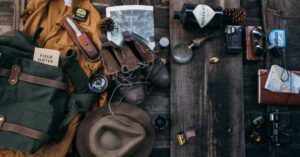Travel Diary - Set of various supplies for traveling