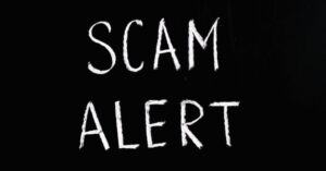 Scam Alert - Scam Alert Letting Text on Black Background