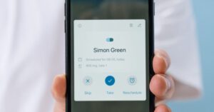 Schedule App - Person Holding Black Mobile Phone with Health App on the Screen