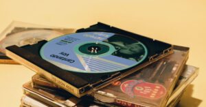 Digital Declutter - Vinyl Record on White Table