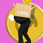 Financial Challenge - Illustration of man carrying box of financial loss on back
