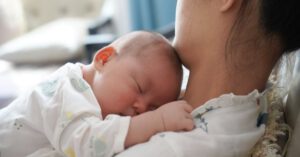 Sleeping Family - baby mather